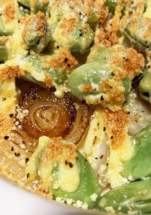 簡単♪新玉ねぎとそら豆のトースター焼☆-レシピのメイン写真