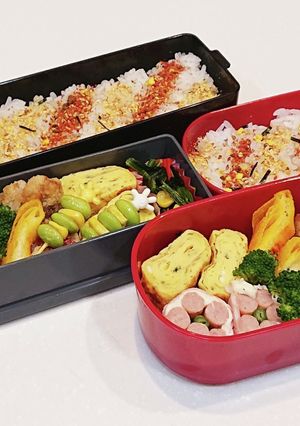 高校生(1年)弁当19&旦那さん弁当79-レシピのメイン写真
