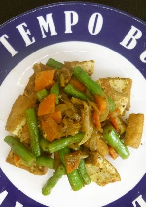 厚揚げとインゲンのカレー炒め-レシピのメイン写真