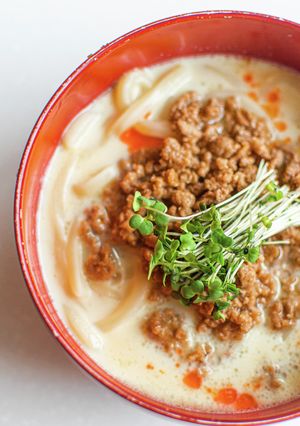 ５分！レンジで簡単！豆乳坦々うどん-レシピのメイン写真