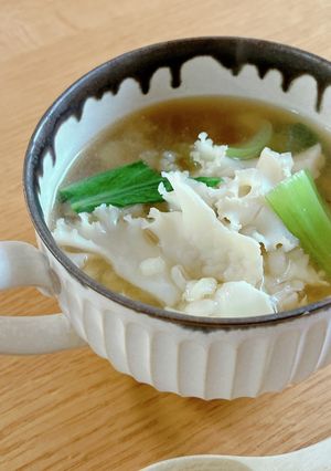 ホホホタケともち麦の中華スープ-レシピのメイン写真