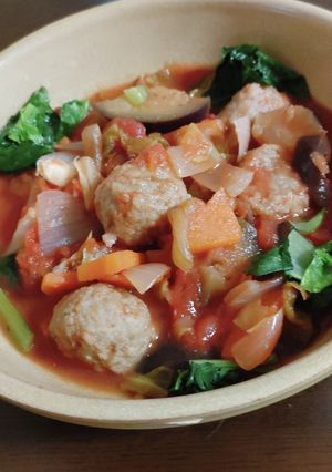 肉団子のみそトマト煮-レシピのメイン写真