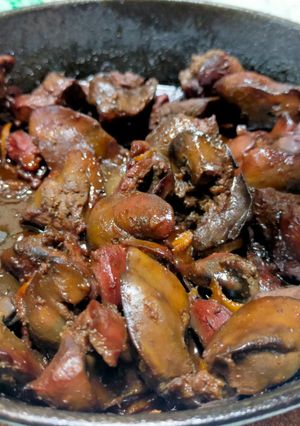 貧血予防★鶏レバー赤ワイン煮込み-レシピのメイン写真