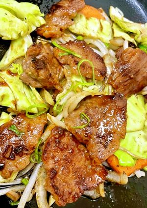 鉄板焼き（もろみで柔らか牛肉炒め）-レシピのメイン写真