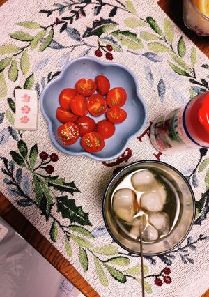 熱中症対策にも!塩ミニトマトに麦茶-レシピのメイン写真