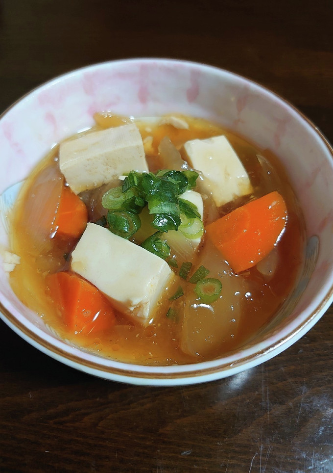 お豆腐・人参・玉ねぎの和風とろみ煮-レシピのメイン写真