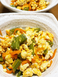 肉なしでも美味しい!玉子炒り豆腐!!-レシピのメイン写真