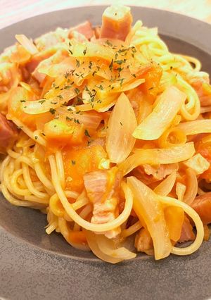ナポリタン風トマトのオイルパスタ！-レシピのメイン写真