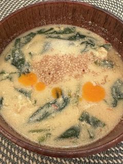 ほうれん草とささみの台湾風豆乳スープ-レシピのメイン写真
