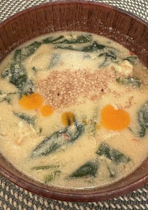 ほうれん草とささみの台湾風豆乳スープ-レシピのメイン写真