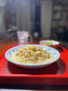 シーフードの白味噌クリームパスタ-レシピのメイン写真