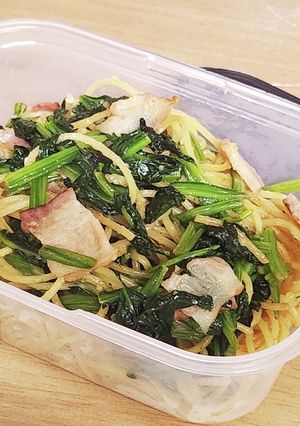 ほうれん草ベーコンのパスタ-レシピのメイン写真