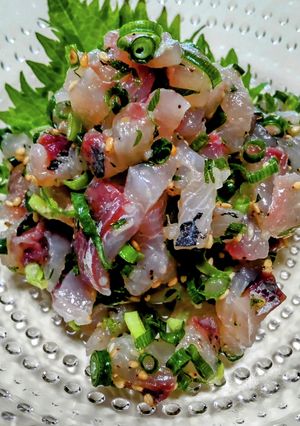 アジのたたき♡香味野菜でお酒進むよ♡-レシピのメイン写真