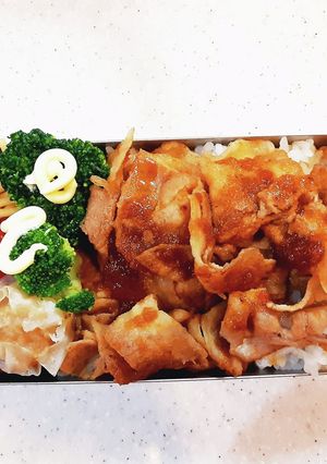 高校生弁当覚え書き190豚おろし弁当-レシピのメイン写真