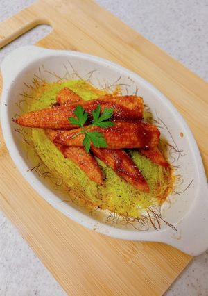 ヤングコーンの簡単バーベキューソース焼き-レシピのメイン写真