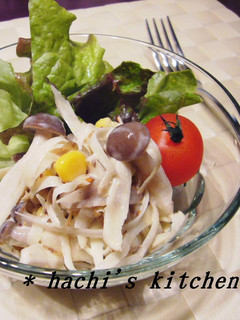 ピーラーごぼうと茸のサラダ♪-レシピのメイン写真