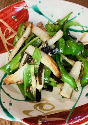 【野菜ソムリエ】伏見とうがらしと竹輪炒め-レシピのメイン写真