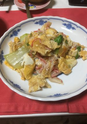 チンゲン菜のカニカマあんかけ-レシピのメイン写真