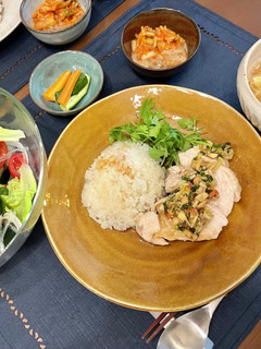 タイ風蒸し鶏ご飯 炊飯器で簡単-レシピのメイン写真