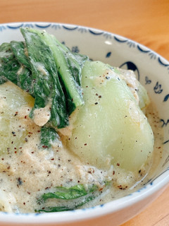 腸活♡チンゲン菜とツナの豆乳煮-レシピのメイン写真