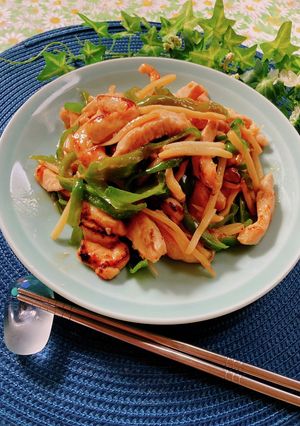 鶏胸肉のもろみ青椒肉絲-レシピのメイン写真