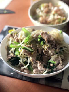 もやし、小松菜、豚こまの肉野菜炒め-レシピのメイン写真