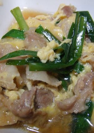 にらと豚肉の卵とじぃ.*゜-レシピのメイン写真