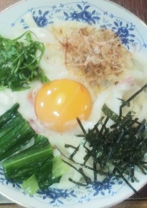 塩分控えたい人必見、泡玉うどん-レシピのメイン写真