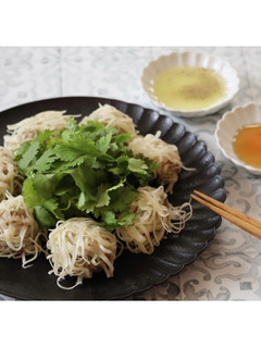 レンジで簡単☆パクチーたっぷり花焼売-レシピのメイン写真