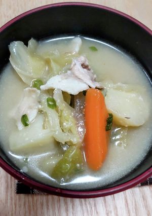 具沢山！春キャベツの味噌汁♡ほっこり♪-レシピのメイン写真