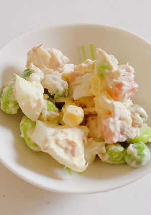 お弁当にも◎枝豆とコーンのツナ卵サラダ-レシピのメイン写真