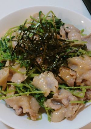 簡単！旨い！豚バラ豆苗味噌わさび冷しゃぶ-レシピのメイン写真