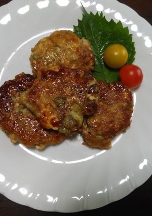 レンコンとオクラのつくね風ハンバーグ-レシピのメイン写真
