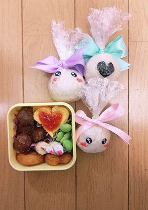 お弁当 双子 記録用♤◇♡♧-レシピのメイン写真