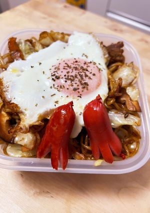 簡単！無水！ぷるぷる半熟目玉焼き☆お弁当-レシピのメイン写真