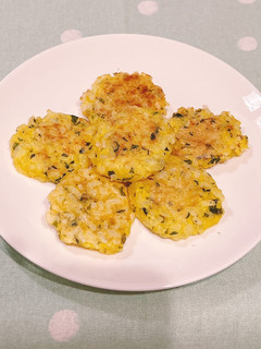 【離乳食後期~完了】卵かけごはんのお焼き-レシピのメイン写真