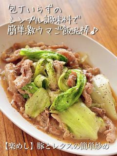 【楽めし】豚とレタスの簡単炒め-レシピのメイン写真