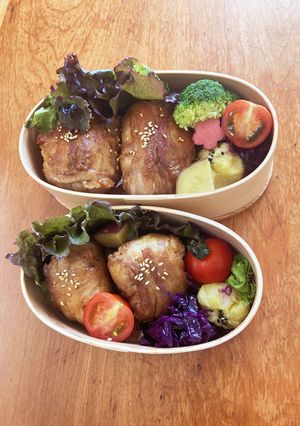 肉巻きおにぎり弁当-レシピのメイン写真