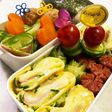 ハムチーズきゅうり卵焼き 色優しいお弁当