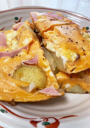 大きなフライパンで、スパニッシュオムレツ-レシピのメイン写真