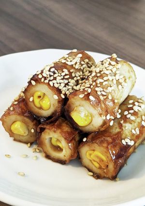 お弁当やおつまみに★ちくわコーン焼き-レシピのメイン写真