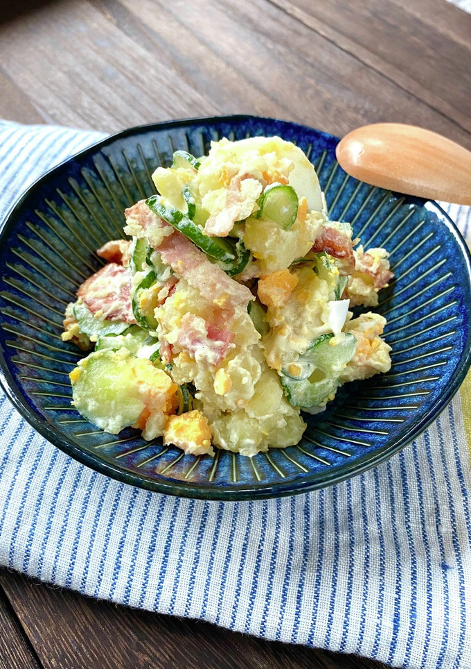 絶対旨い♪焼きベーコンたまごのポテサラ-レシピのメイン写真