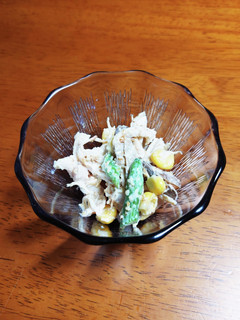 いんげんとごぼうとチキンサラダ-レシピのメイン写真
