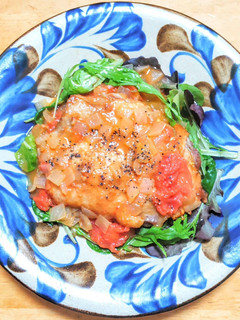 鶏もも肉のソテーを甘酢トマトソースで-レシピのメイン写真