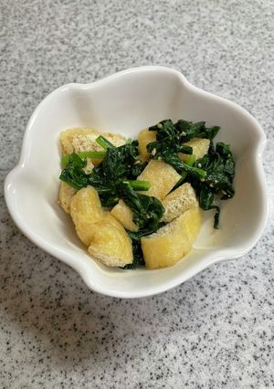 油揚げとほうれん草の胡麻和え-レシピのメイン写真