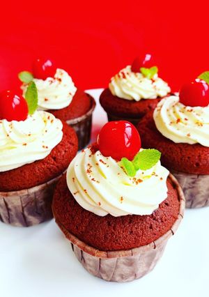 レッドベルベットカップケーキ-レシピのメイン写真