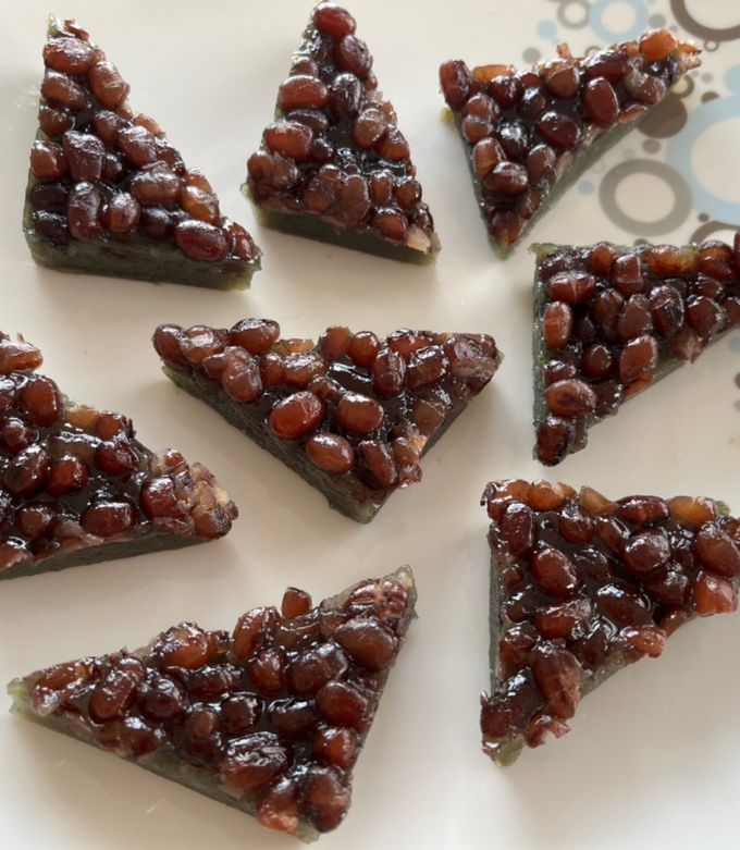 6月の和菓子は水無月！ヨモギ入り♪-レシピのメイン写真