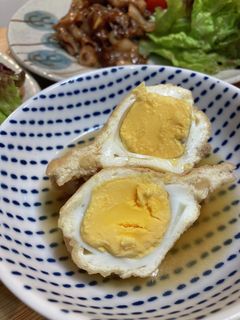 卵と油揚げの巾着煮 簡単-レシピのメイン写真