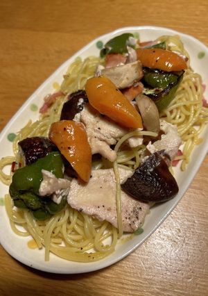 具たくさんペペロンチーノ-レシピのメイン写真