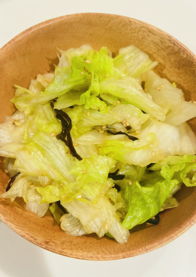 洗い物なし◎時短◎塩昆布レタスサラダ-レシピのメイン写真